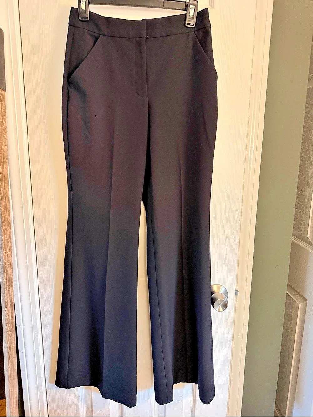 Express Editor Flare Trouser Pants Black Size 2